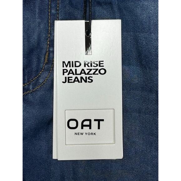 NWT OAT New York Women's Mid Rise Wide Leg Palazzo Jeans - Size 6/28 (27x30) - Picture 4 of 6